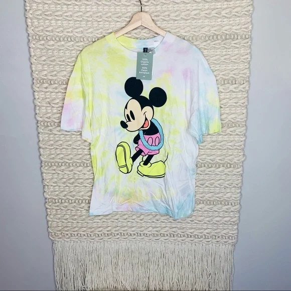 H&M Tops Hm Tie Dye Mickey Mouse Tshirt Poshmark